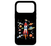 Building Bricks Space Rocket Planets Stars Galaxy Case for iPhone 17 Pro Max