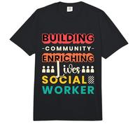 Building Community Enriching Aide Social Work Social Service Comfort Colors Adult Heavyweight T-Shirt