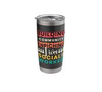 Building Community Enriching Aide Social Work Social Service Stainless Steel Insulated Tumbler