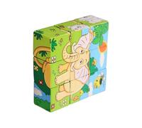 Building Cubes - Style Logic Puzzle Game, Wooden Learning Activity Set with Shape Pattern Recognition Challenge Feature, Fine Motor Skill Development Training Tool, Ideal for Preschool Kind