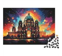 Building Dome Night 1000pcs Mini Puzzle For Adults Challenging | 38x26cm Cardboard Living Room Decor Durable Structure Friend Gift Brain Training