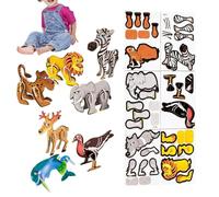 Building Game | Educational Cartoon Animal Jigsaw Toys - 3D Animal Jigsaw Puzzle | for Home Kindergarten Birthday Christmas New Year Boys Girls Children Teens