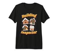 Building Inspector Gingerbread House Architecture Builder Premium T-Shirt