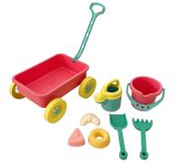 Building Kit - Molded Moulds, Rolling Transport Cart, Creative Sculpting Tools, Educational Activity Set for | Colorful Coastline Props with Multiple Molds