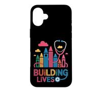 Building Lives Pediatric Crayon Stethoscope Design Case for iPhone 16 Plus