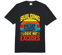 Building Logic Not Excuses Coding Engineer Retro Comfort Colors Adult Heavyweight T-Shirt