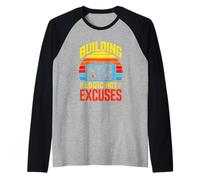 Building Logic Not Excuses Coding Engineer Retro Raglan Baseball Tee