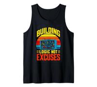 Building Logic Not Excuses Coding Engineer Retro Tank Top