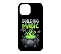 Building Magic Brick Builder Halloween Brick Or Treat Witch Case for iPhone 15