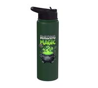 Building Magic Brick Builder Halloween Brick Or Treat Witch Stainless Steel Insulated Water Bottle