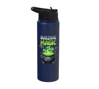 Building Magic Brick Builder Halloween Brick Or Treat Witch Stainless Steel Insulated Water Bottle