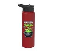 Building Magic Brick Builder Halloween Brick Or Treat Witch Stainless Steel Insulated Water Bottle