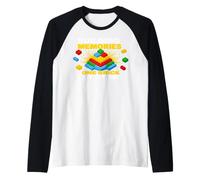 Building Memories One Brick at A Time Brick Builder Blocks Raglan Baseball Tee