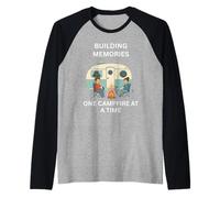 Building Memories one Campfire at a time Raglan Baseball Tee