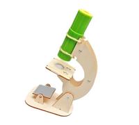 Building Microscope Toy for Science Play, Desktop Lesson, Family Learning Time, School Activities, Wooden Construction and Observation Project for Wooden Microscope Science Toy Assembly Observation