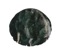 Building On The Cliff Double Layer Shower Cap for Women Waterproof and Durable Protects Hair During Bath, Beauty