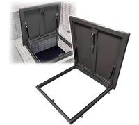 Building Roof Access Hatch, Basement Exit Caps with Latch Lock Roof Steel Access Security Door with Interior-Only Safetyd Lock for Home Galvanized Steel Emergency Access Lid(65x65cm/25.6x25.