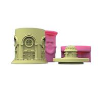 Building Storage Jars Silicone Molds 3D Concrete Castin Mold Holder Plaster Mold Flower Pots Tool Holder with Lid Candlestick Decorative Containers Cups