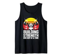 Building Strength One Rep at A Time Panda Gym Workout Tank Top