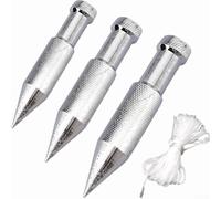 Building Survey Tool Kit with Multiple Plumb Bob Weights 125g 200g 300g High Carbon Steel for Use in Masonry Carpentry and Plumbing
