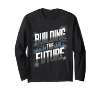 Building The Future Urban Skyline Graphic Design Long Sleeve T-Shirt
