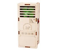 Building Toy | Air Conditioner Model Kit | Wooden Construction Toy 5.7x4.5x13.2cm | Scientific Experiment Set with Battery Power, Educational for Kids 7-14, Hand Assembly & School Projects