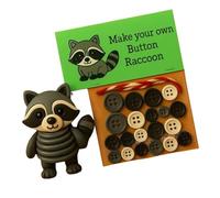 Builds Your Own Animal Decoration Button Crafting Set with Sturdy String and Colorful for All Ages Animal Ornament Set