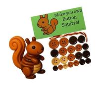 Builds Your Own Animal Decoration Button Crafting Set with Sturdy String and Colorful for All Ages Animal Ornament Set