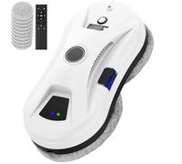 Builrand Robot Window Cleaner with Automatic Spraying System, 5600Pa Window Cleaning Robot,Intelligent Edge Monitoring,Remote Control Glass Cleaners for All Smooth Surfaces, with 10 Cloths