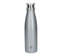 BUILT 500ml Double Walled Stainless Steel Water Bottle Silver Glitter