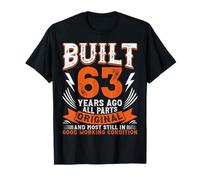 Built 63 Year Ago Funny Saying 63rd Birthday Vintage T-Shirt