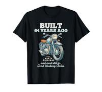 Built 64 Years Ago Vintage Motorcycle Biker 64th Birthday T-Shirt