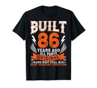 Built 86 Year Ago Funny Saying 86th Birthday Vintage T-Shirt