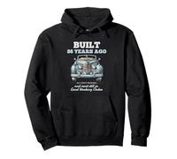 Built 86 Years Ago Vintage Car 86 Year Old 86th Birthday Men Pullover Hoodie