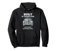 Built 91 Years Ago Vintage Car 91 Year Old 91st Birthday Men Pullover Hoodie