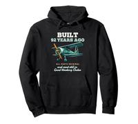 Built 92 Years Ago Old Vintage Airplane 92nd Birthday Men Pullover Hoodie