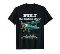 Built 92 Years Ago Old Vintage Airplane 92nd Birthday Men T-Shirt