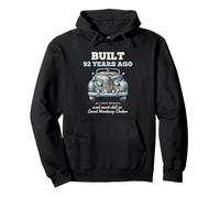 Built 92 Years Ago Vintage Car 92 Year Old 92nd Birthday Men Pullover Hoodie
