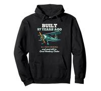 Built 97 Years Ago Old Vintage Airplane 97th Birthday Men Pullover Hoodie