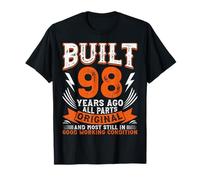 Built 98 Year Ago Funny Saying 98th Birthday Vintage T-Shirt