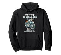 Built 98 Years Ago Vintage Motorcycle Biker 98th Birthday Pullover Hoodie