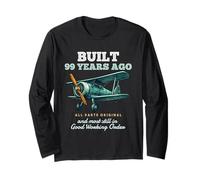 Built 99 Years Ago Old Vintage Airplane 99th Birthday Men Long Sleeve T-Shirt