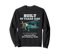 Built 99 Years Ago Old Vintage Airplane 99th Birthday Men Sweatshirt