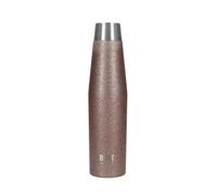 Built Apex Insulated Water Bottle with Leakproof Perfect Seal Lid, Sweatproof 100% Reusable BPA Free 18/8 Stainless Steel Flask, Rose Gold Glitter, 540 ml