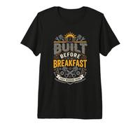 Built Before Breakfast Mechanic Pride Design Premium T-Shirt