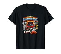 Built bi Engineers Fixed by Me Mechanic Humor Design T-Shirt