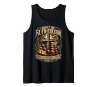 Built By Faith Inspirational Patriotic Christian Prayer Tank Top