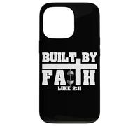 Built By Faith Luke 2:11 Christian Gym Fitness Motivation Case for iPhone 13 Pro