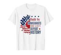 Built by Immigrants Can’t Deport History USA Flag Sunflower T-Shirt