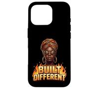 Built Different Black History Month Dashiki Melanin Afro Case for iPhone 16 Pro